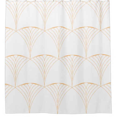 Gold elegant simple luxurious traditional pattern shower curtain