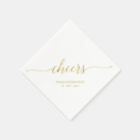 Gold | Elegant Stylish Lettering Cheers Event