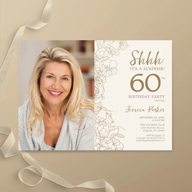 gold-elegant-surprise-photo-60th-birthday-invitation-zazzle