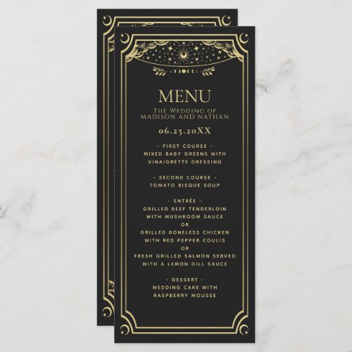 Gold Elegant Tarot Card Wedding