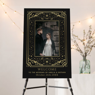 Gold Elegant Tarot Card Wedding Photo Foam Board