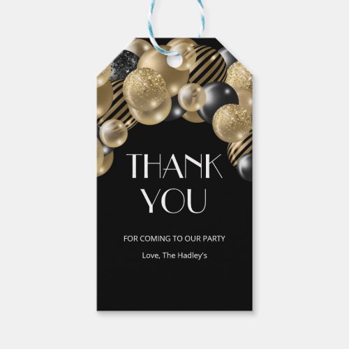 Gold Elegant Thank You Gift Tags