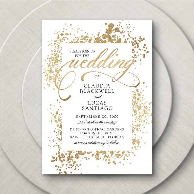 Gold Elegant Wedding Invitation (Creator Uploaded)