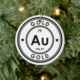 Gold Element Ceramic Ornament