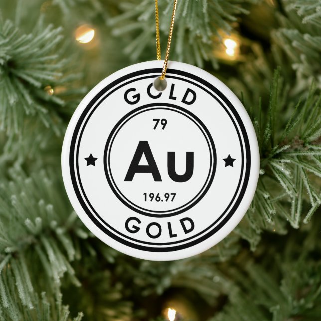 Gold Element Ceramic Ornament (Tree)