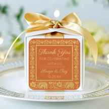 Gold Elephant & Lotus Wedding Return Gift Favor