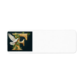Gold Emboss F Label