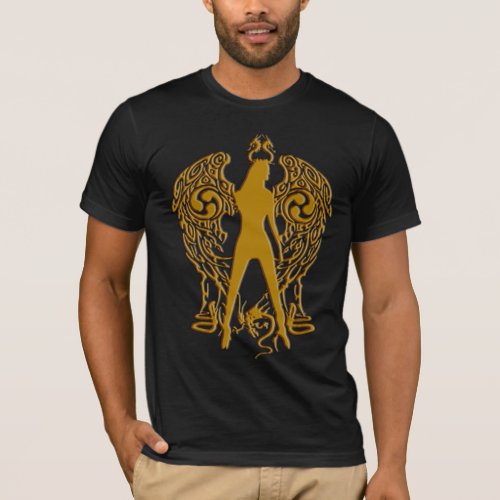 Gold Emboss Serpent Angel Shirt