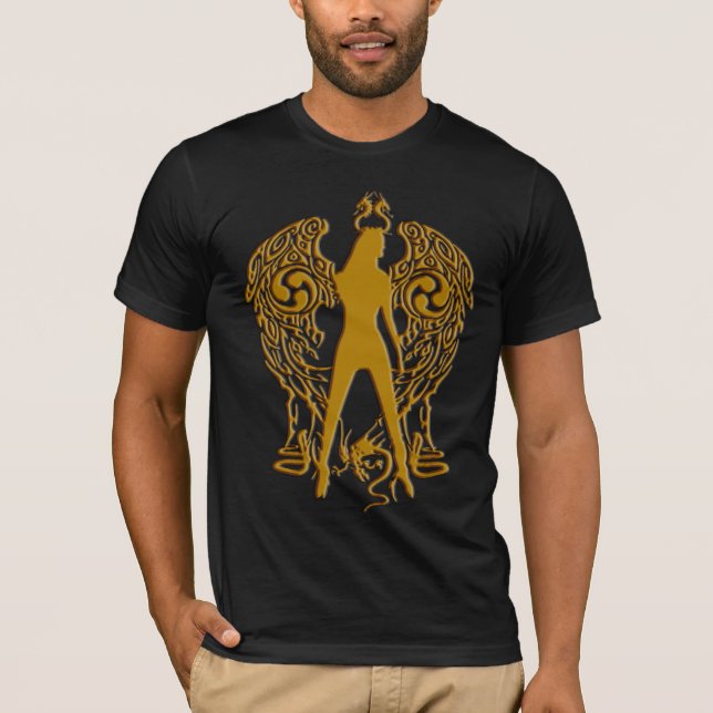 Gold Emboss Serpent Angel Shirt (Front)