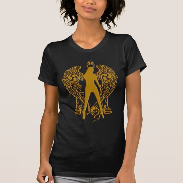 Gold Emboss Serpent Angel Shirt (Front)