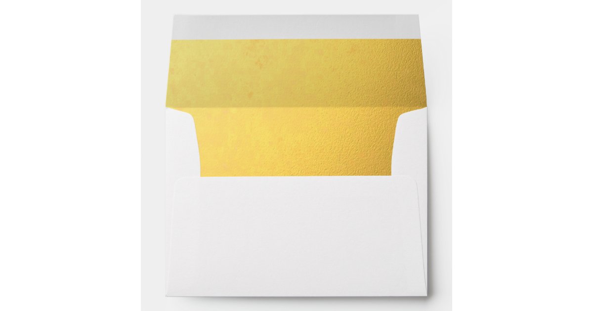Gold EmbossedEffect Lined Envelope