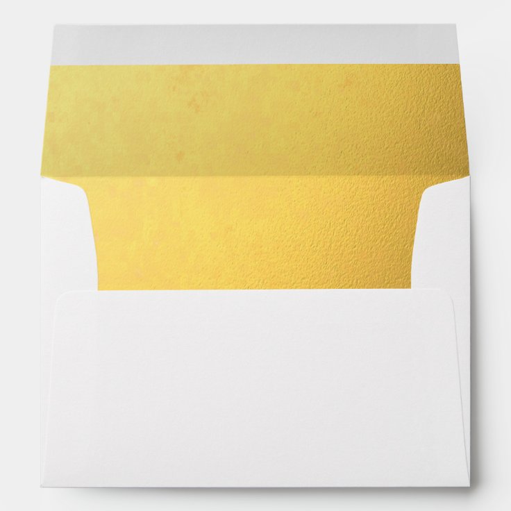 Gold EmbossedEffect Lined Envelope Zazzle
