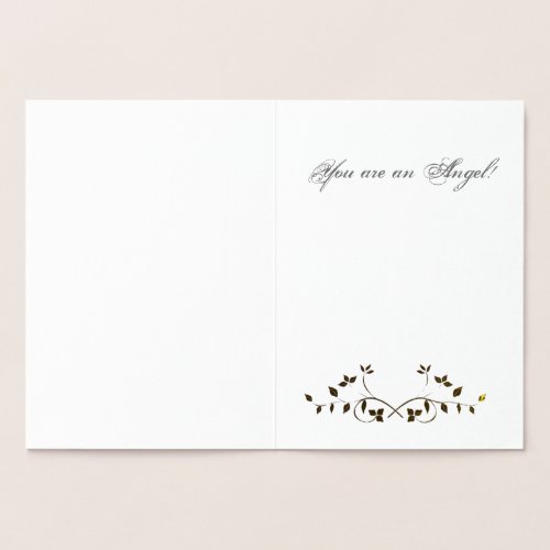 Gold Embossed Foil Thank you Card Foil Card