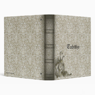 Gold Embossed Look Damask Binder