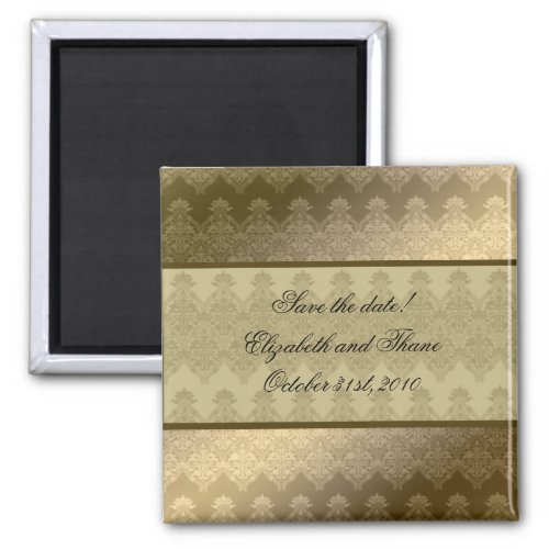 Gold Embossed Renaissance Wedding save the date Magnet