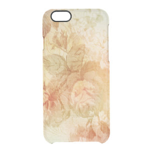 Gold Embossed Roses Clear iPhone 6/6S Case