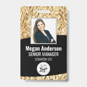 Gold Employee Photo ID Badge