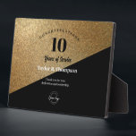 Gold Employee years of service recognition logo Plaque<br><div class="desc">Show your employees how much you value their dedication and loyalty with our Custom Employee Years of Service Recognition Logo Award. This elegant trophy-style easel plaque serves as a timeless symbol of appreciation and allows you to personalize it with the employee's name, years of service, and a special message. You...</div>