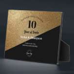 Gold Employee years of service recognition logo Plaque<br><div class="desc">Show your employees how much you value their dedication and loyalty with our Custom Employee Years of Service Recognition Logo Award. This elegant trophy-style easel plaque serves as a timeless symbol of appreciation and allows you to personalize it with the employee's name, years of service, and a special message. You...</div>