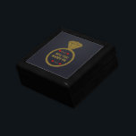 Gold Engagement Ring Red Hearts Will You Marry Me Gift Box<br><div class="desc">Give your fiance this beautiful gift with the surprise of an engagement ring wrapped inside.
An image of a yellow gold engagement ring,  with "Will You Marry Me" in the center and the names surrounded by little red hearts.  All of this is on a beautiful dark navy background.</div>