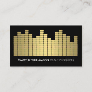 Gold Equalizer Musician, DJ, Band Business Card
