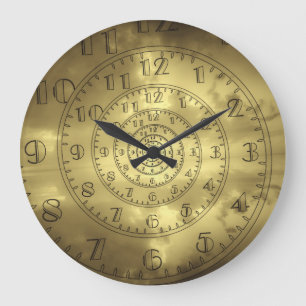 Gold Eternal Clocks, Spiral Large Clock