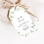 Gold Eucalyptus Sip Sip Hooray Bridal Shower Gift Tags<br><div class="desc">These gold eucalyptus sip sip hooray bridal shower gift tags are perfect for a rustic wedding shower. The design features watercolor eucalyptus green foliage with gold confetti.</div>