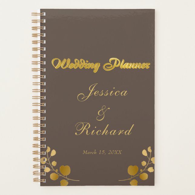 Gold Eucalyptus Wedding Planner (Front)