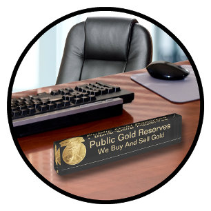 Gold Executive Desk Name Plates