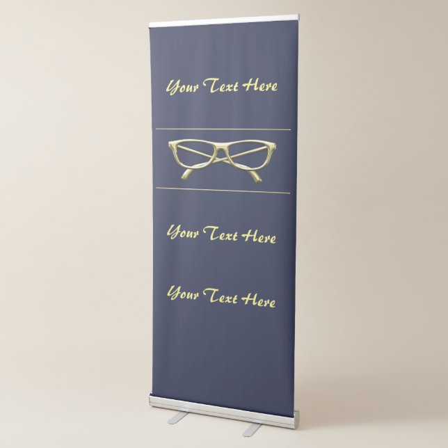 Gold Eyeglasses Retractable Banner (3/4)