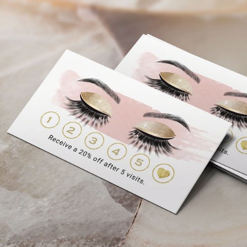 Gold Eyelash Makeup Artist Blush Pink Loyalty