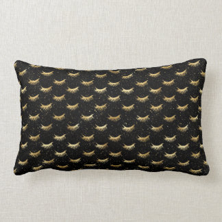 Gold eyelash pillow