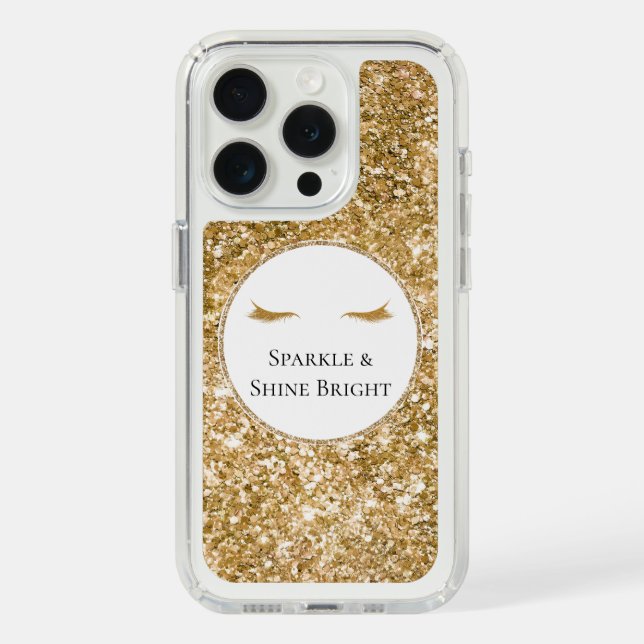 Gold Eyelashes girly glam glitter  Speck iPhone Case (Front (White Titanium))