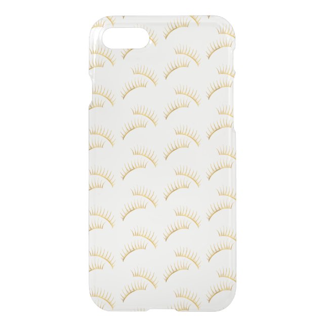 Gold Eyelashes Uncommon iPhone Case (Back)
