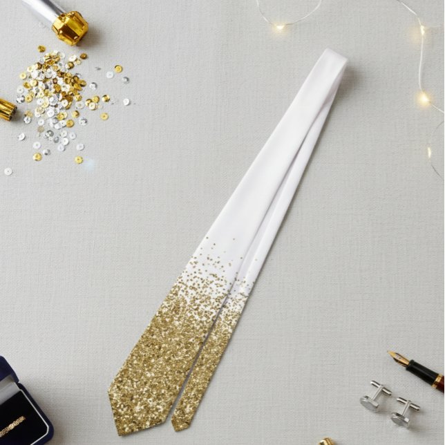 Gold  Fading Waterfall Ombre Glitter look   Neck Tie (Creator Uploaded)