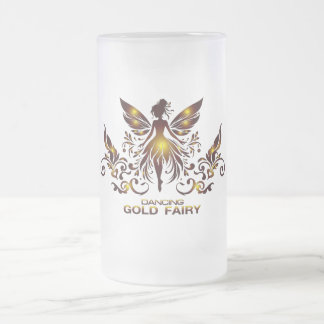 Gold Fairy Beer Glass Frosted Glass Beer Mug
