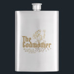 Gold Fairy Customizable The Godmother Flask<br><div class="desc">Customize this gold The Godmother mug with your year on one side and the name of the Godchild on the other side. Stylish gold design. For more design visit our store. Customizable</div>