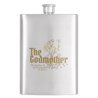 Gold Fairy Customizable The Godmother Flask