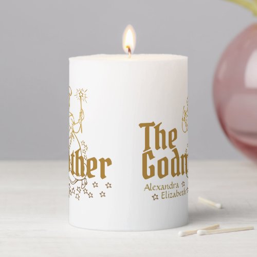 Gold Fairy Customizable The Godmother Pillar Candle