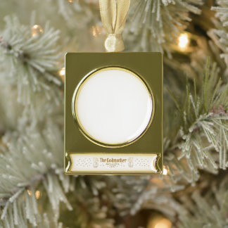 Gold Fairy Customizable The Godmother Plated Banner Ornament