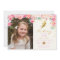 Gold Fairy Pink Floral Birthday Invitation