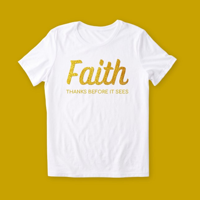  Gold Faith - Gratitude Inspirational Christian  Tri-Blend Shirt (Creator Uploaded)