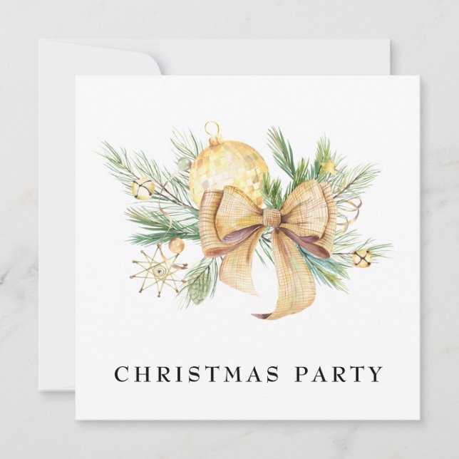 *~* GOLD Family Corporate  AP20 Christmas  Party Invitation (Front)