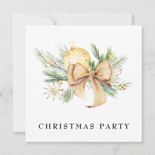  GOLD Family Corporate  AP20 Christmas  Party Invitation