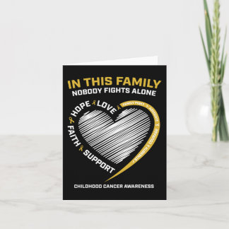 Gold Family Nobody Fights Alone Childhood Cancer A Card