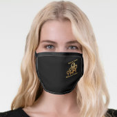 Gold Family Unity Icon Symbol Be Safe Face Mask (Worn Her)