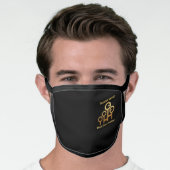 Gold Family Unity Icon Symbol Be Safe Face Mask (Worn Him)