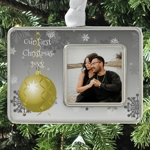 Gold Fancy Christmas Framed Ornament