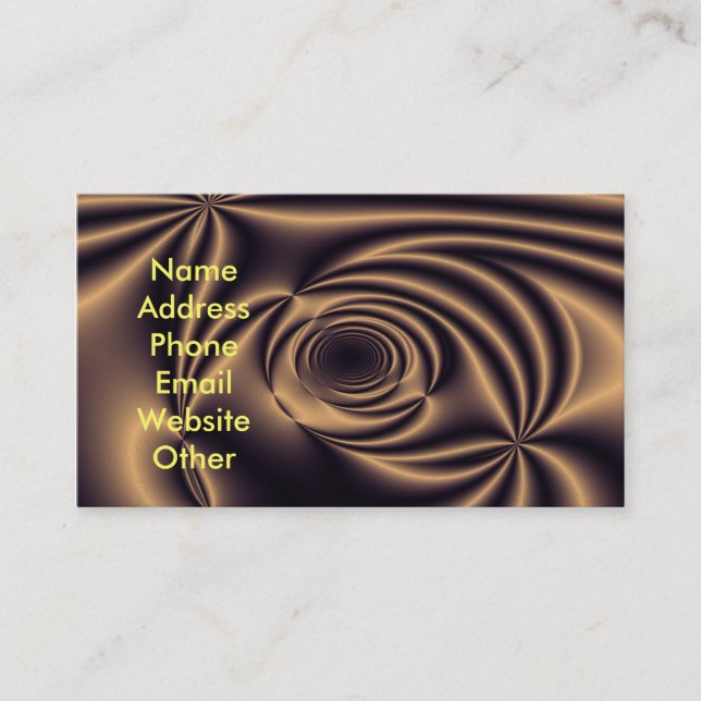 Gold Fantasy Business Cards (Front)
