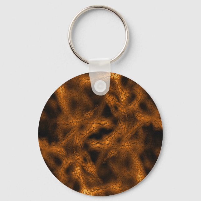 Gold fantasy pattern keychain (Front)